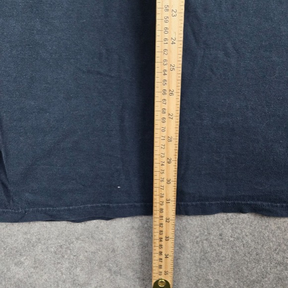 VTG Y2K Polo Ralph Lauren T-Shirt Mens XL Blue Long Sleeve Spellout Flag Skater - Picture 6 of 7